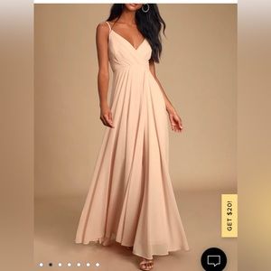 Lulus All About Love Blush Pink Maxi Dress